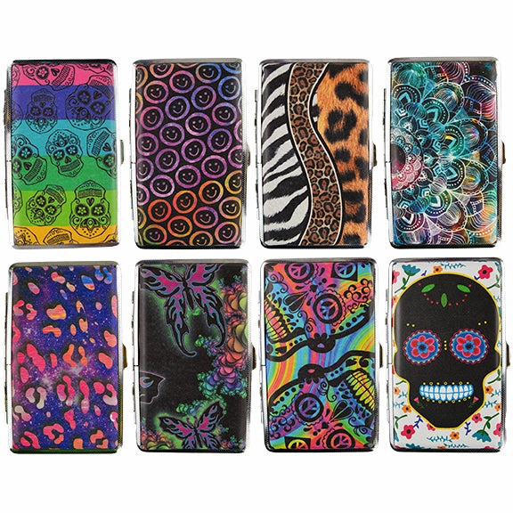 100s Cigarette Case with Mirror - 8 Pieces Per Retail Ready Display 25194