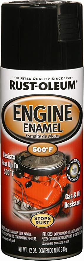 12 OZ Automotive Engine Enamel Spray - Black Gloss