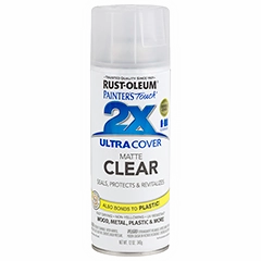 12 OZ Painter's Touch 2X Ultra Cover Clear Spray - Matte Clear