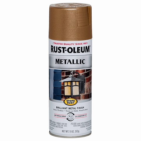 12 OZ Stops Rust Metallic Spray Paint - Antique Brass
