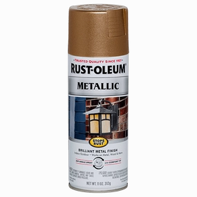 12 OZ Stops Rust Metallic Spray Paint - Antique Brass