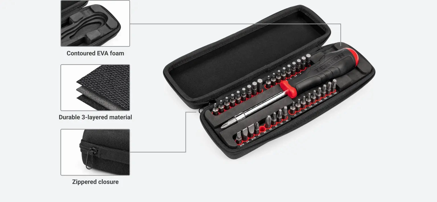 37-Piece 1/4 Inch Bit Driver and Bit Set with Case