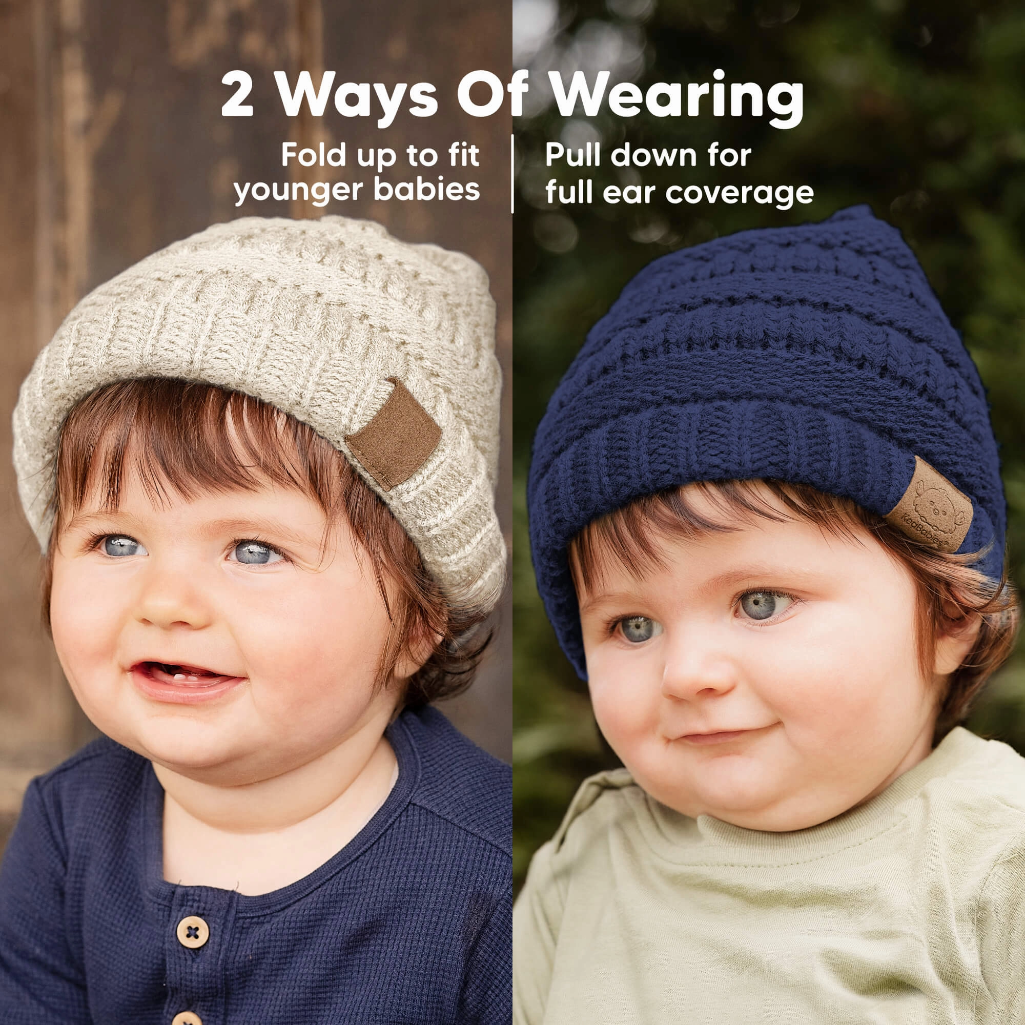 3-Pack Warmzy Baby Beanies (Ember, M)