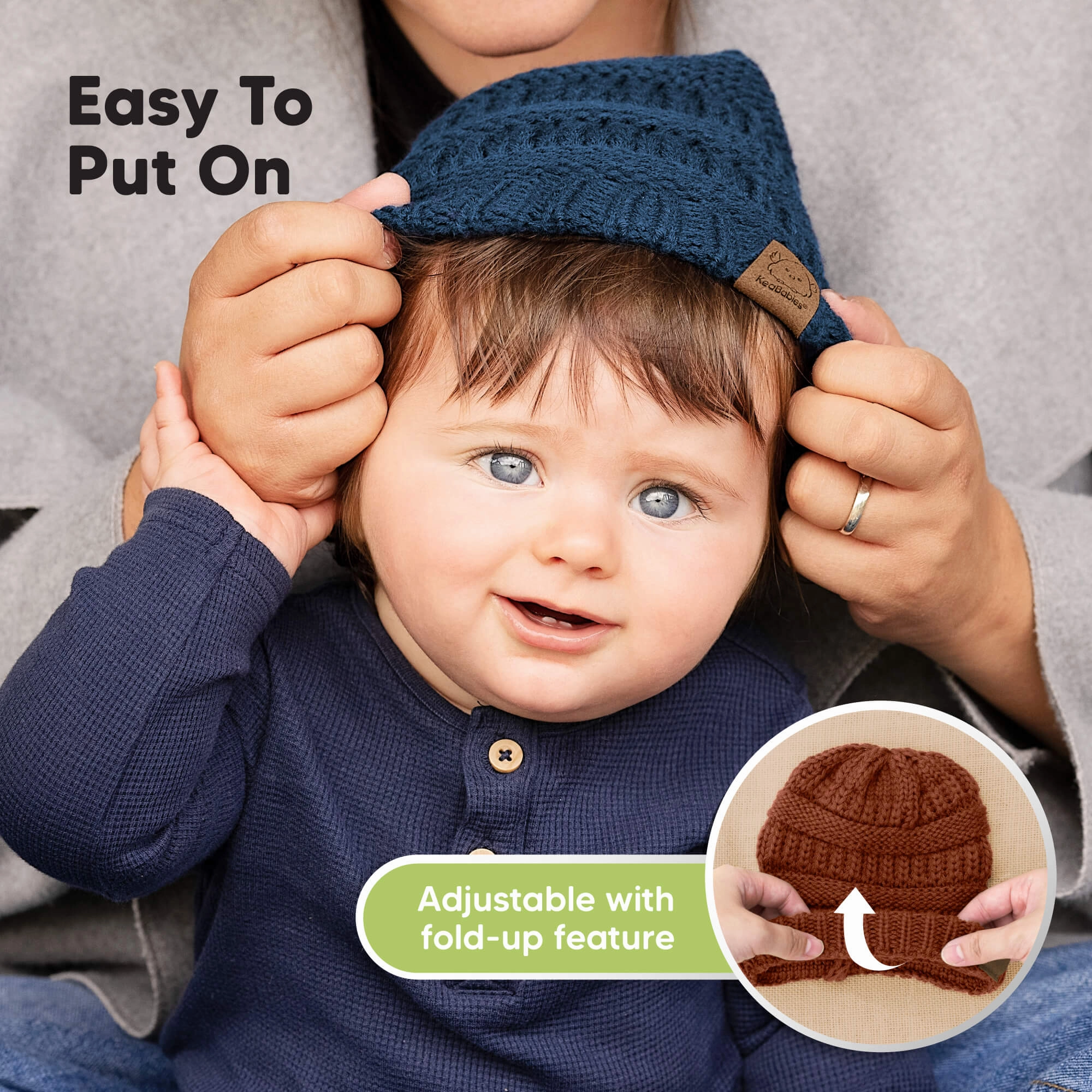 3-Pack Warmzy Baby Beanies (Ember, M)
