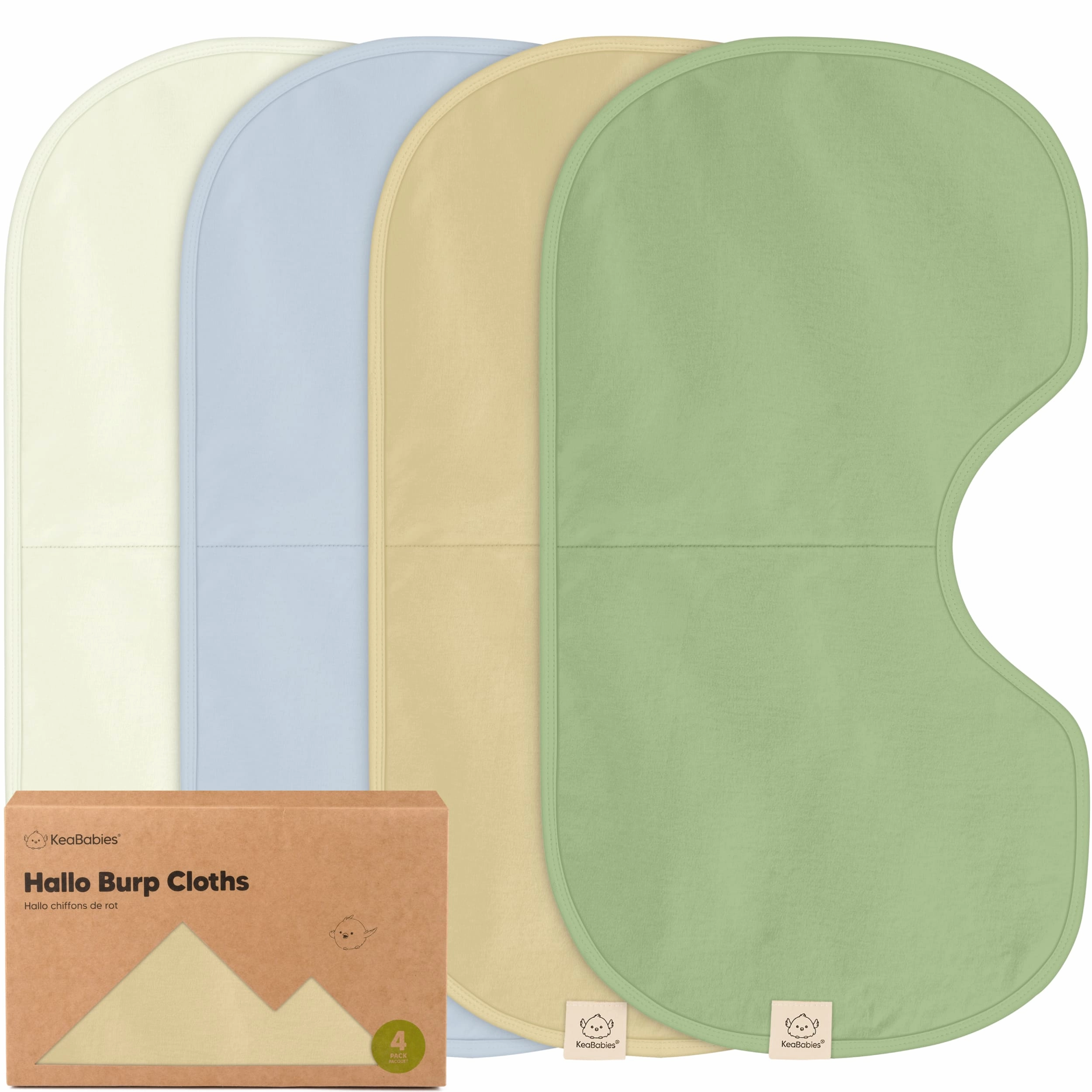 4-Pack Hallo Burp Cloths