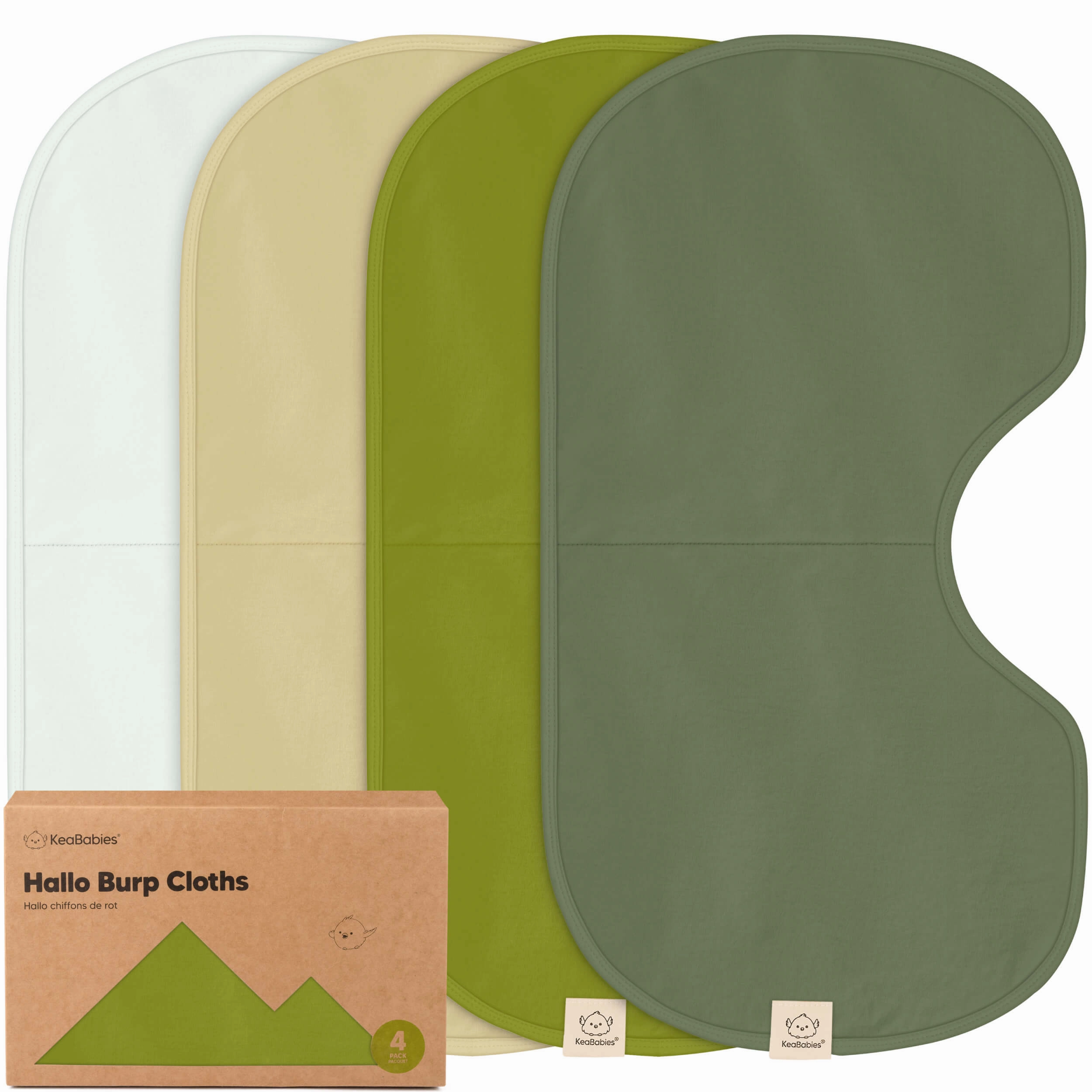 4-Pack Hallo Burp Cloths