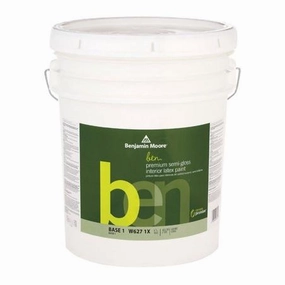 5 GAL ben Interior Acrylic Latex Paint & Primer - Semi-Gloss Finish