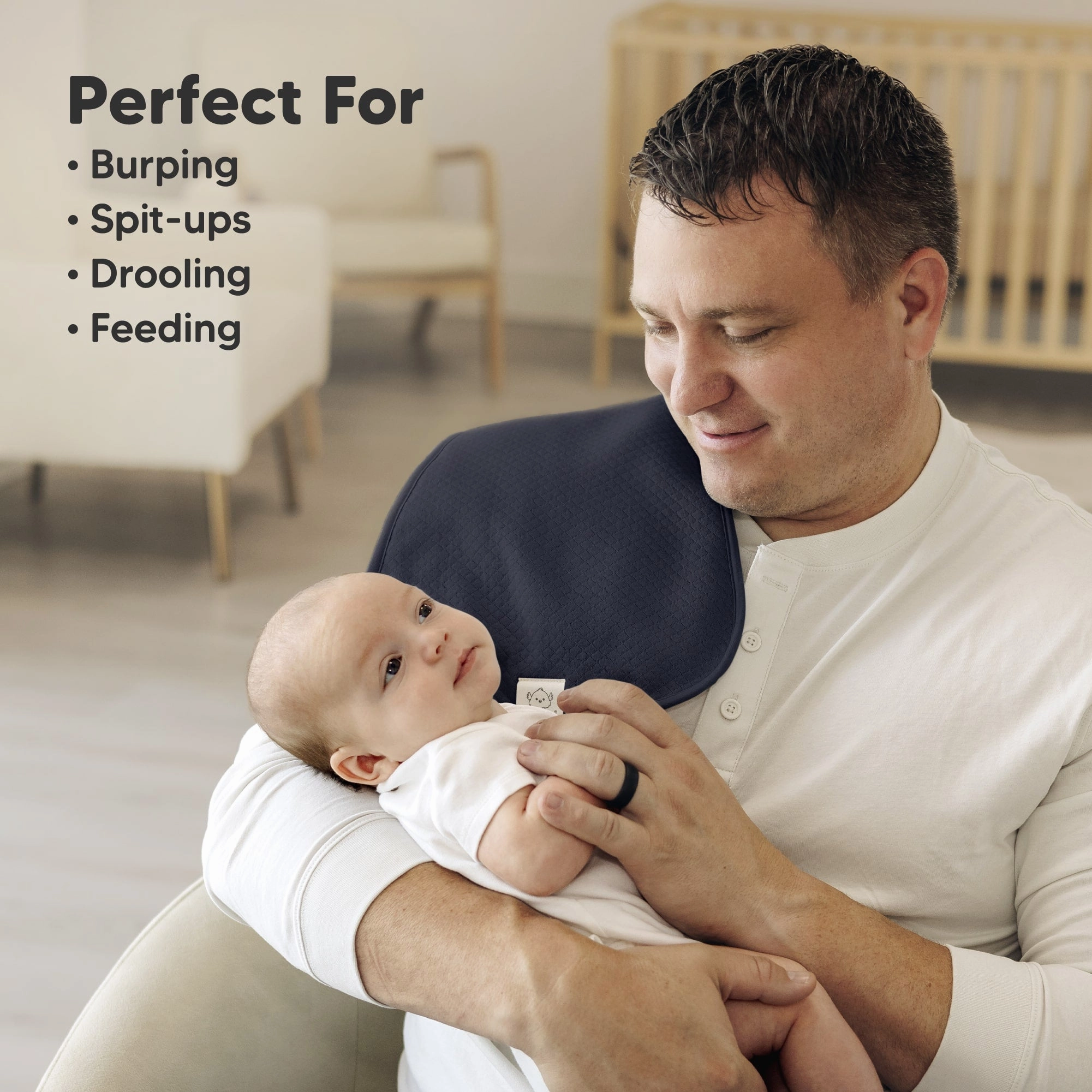5-Pack Urban Quin Burp Cloths (Eclipse)
