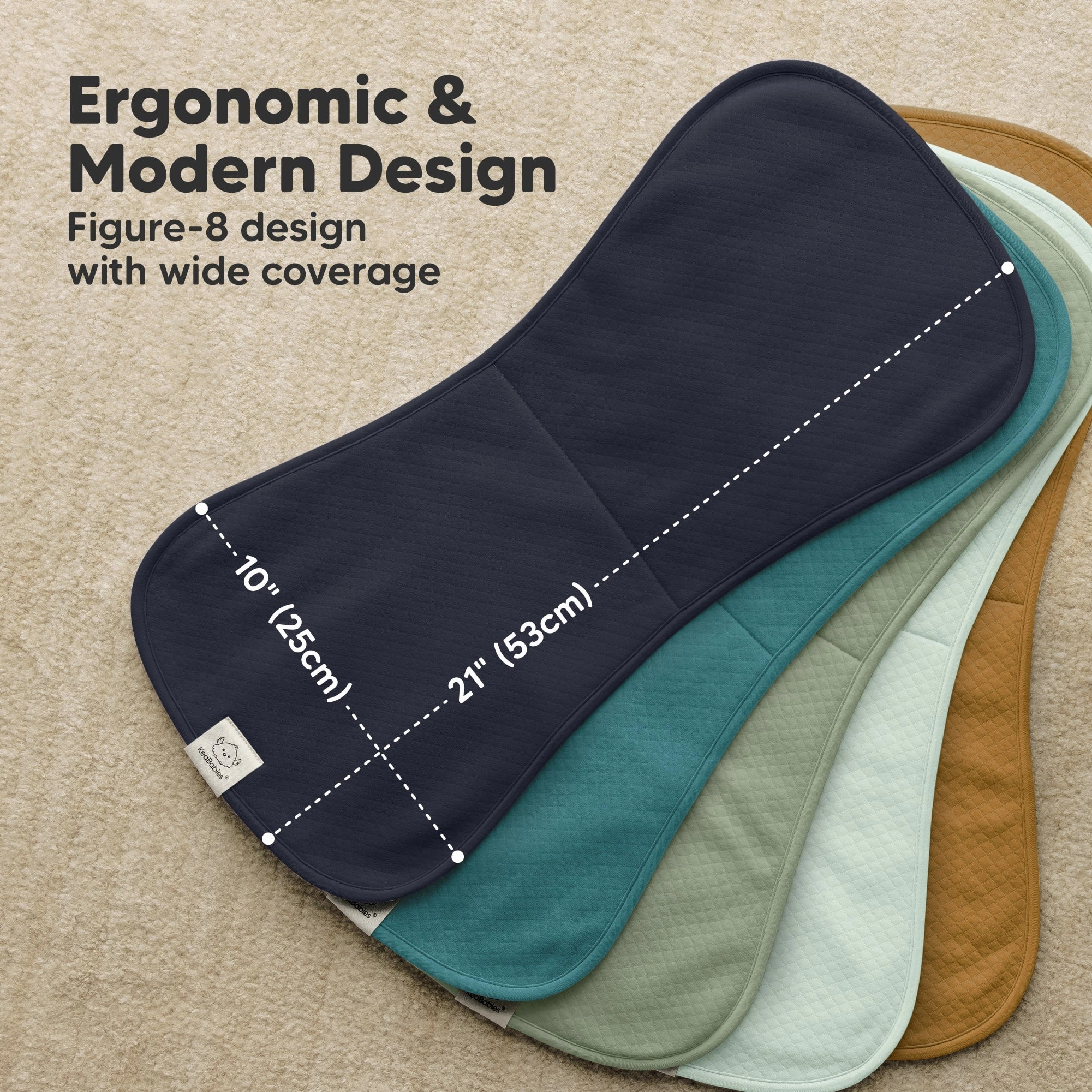 5-Pack Urban Quin Burp Cloths (Eclipse)