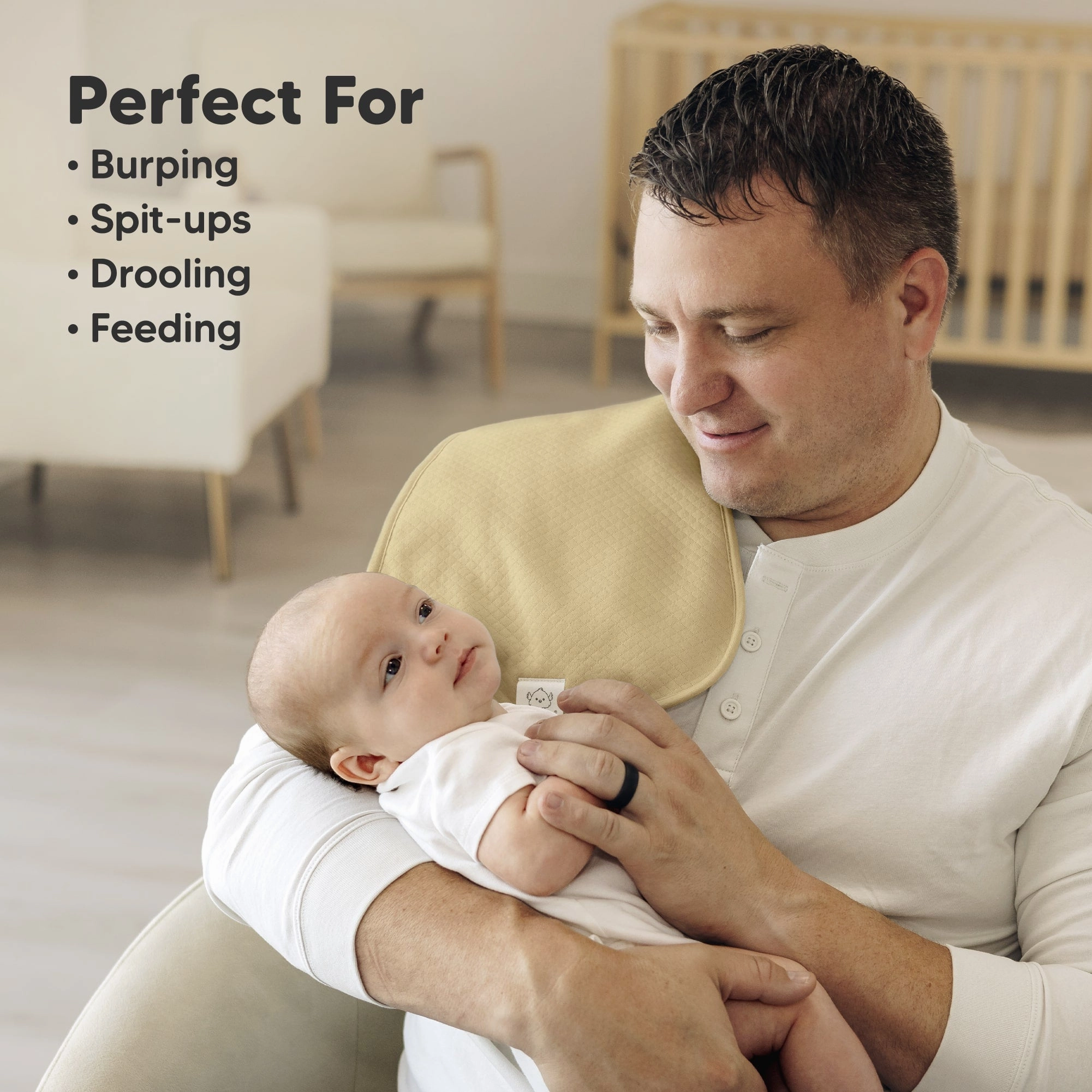 5-Pack Urban Quin Burp Cloths (Palms)