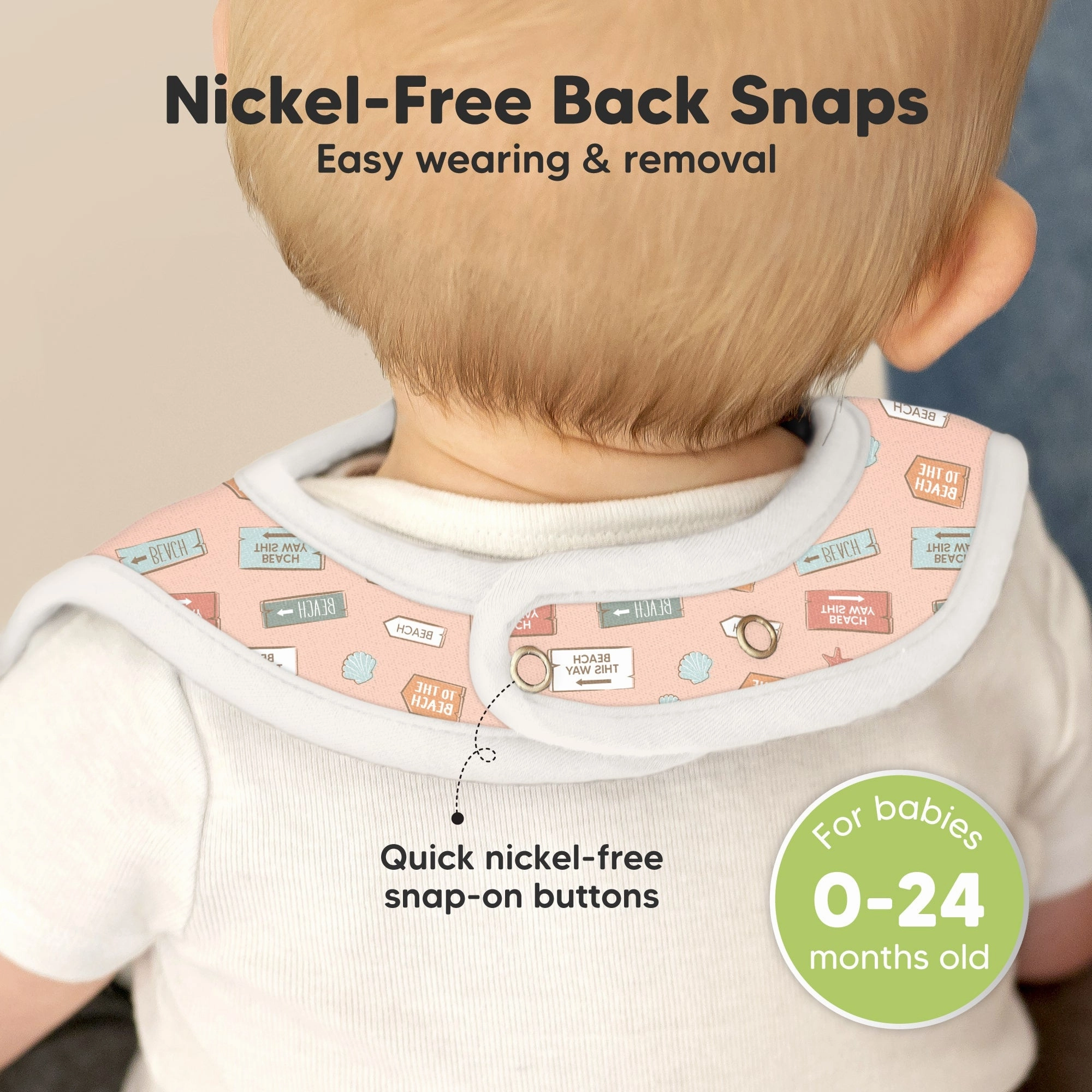 8-Pack Coast Drool Bibs (Beach Day)