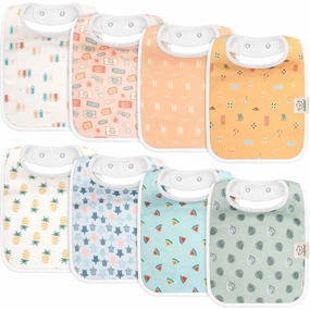 8-Pack Coast Drool Bibs (Beach Day)