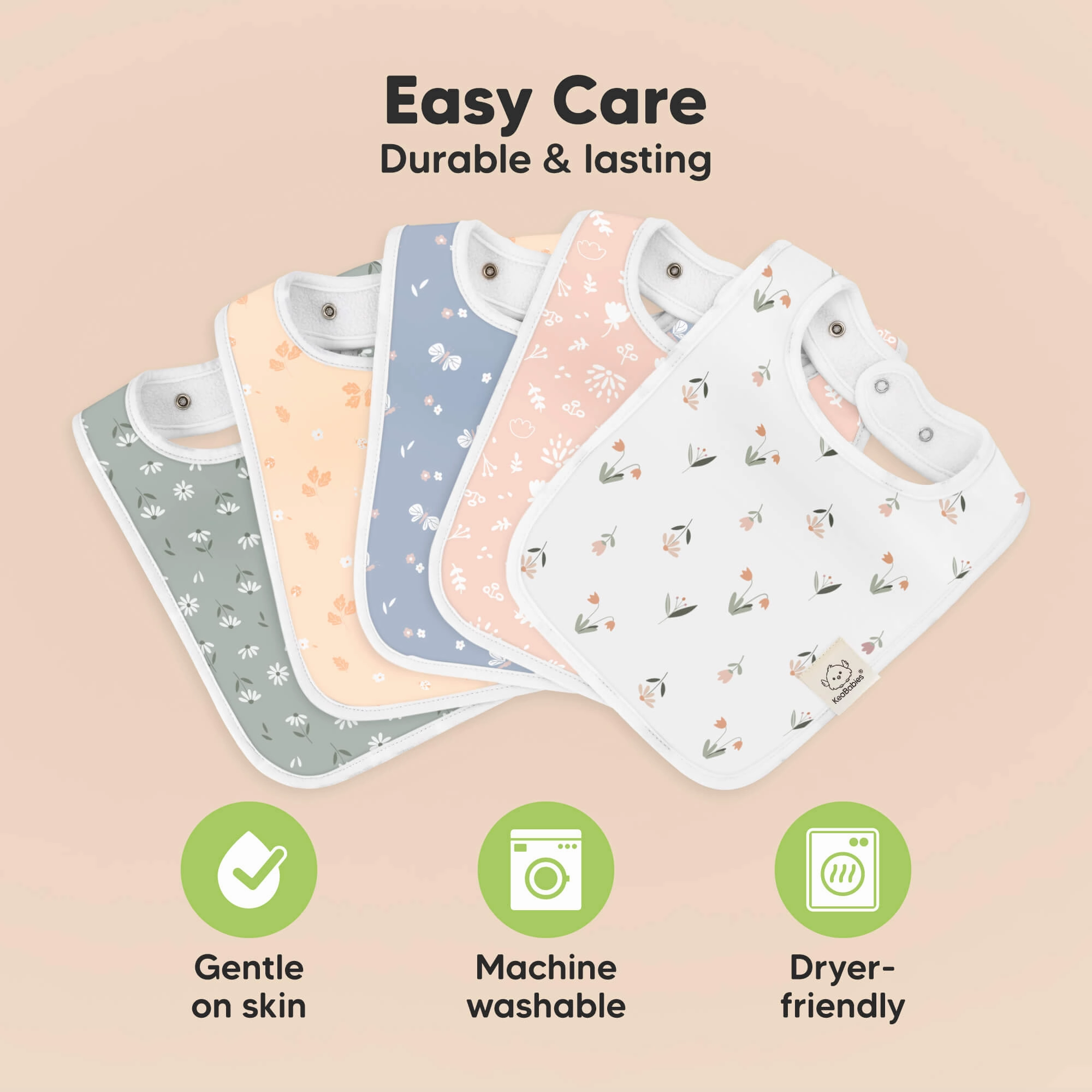 8-Pack Coast Drool Bibs (Fleur)