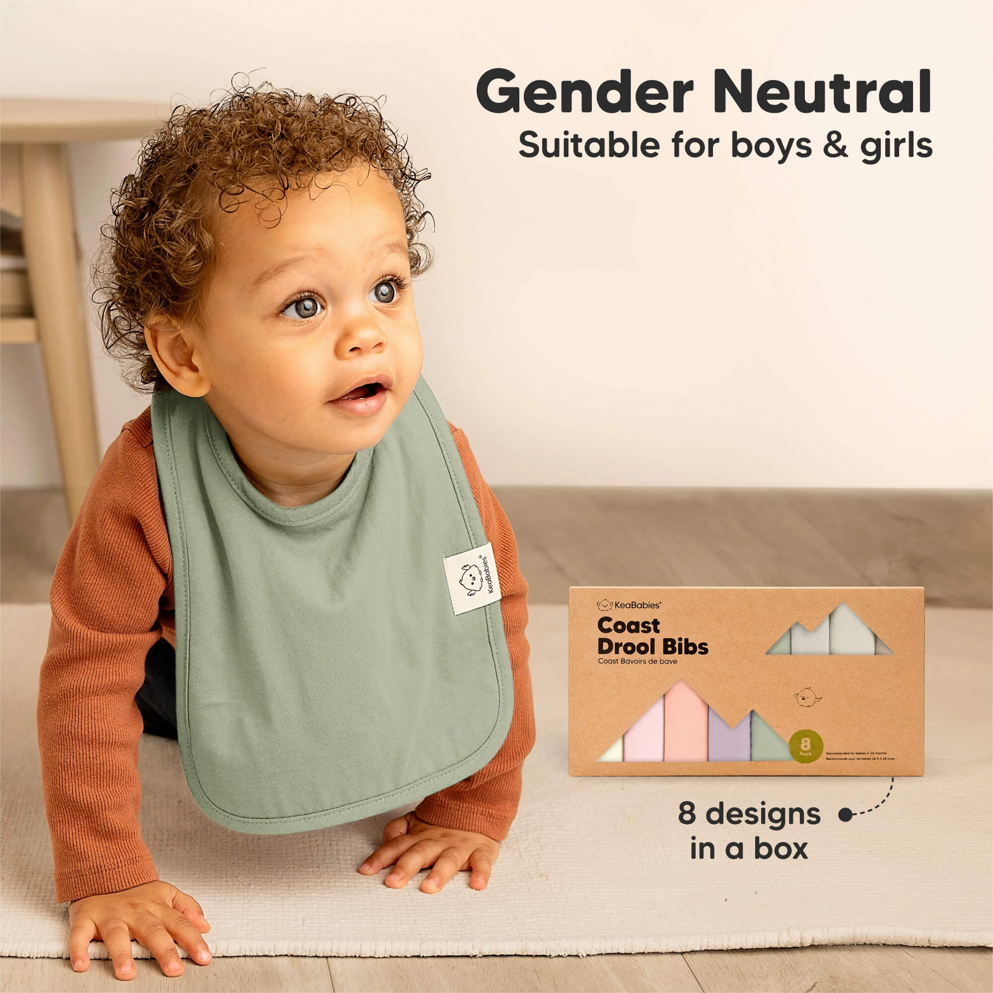 8-Pack Coast Drool Bibs (Fleur)