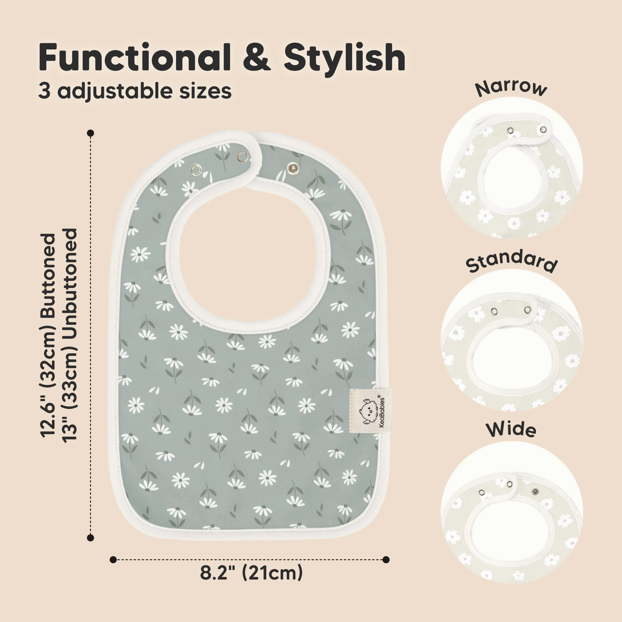 8-Pack Coast Drool Bibs (Fleur)