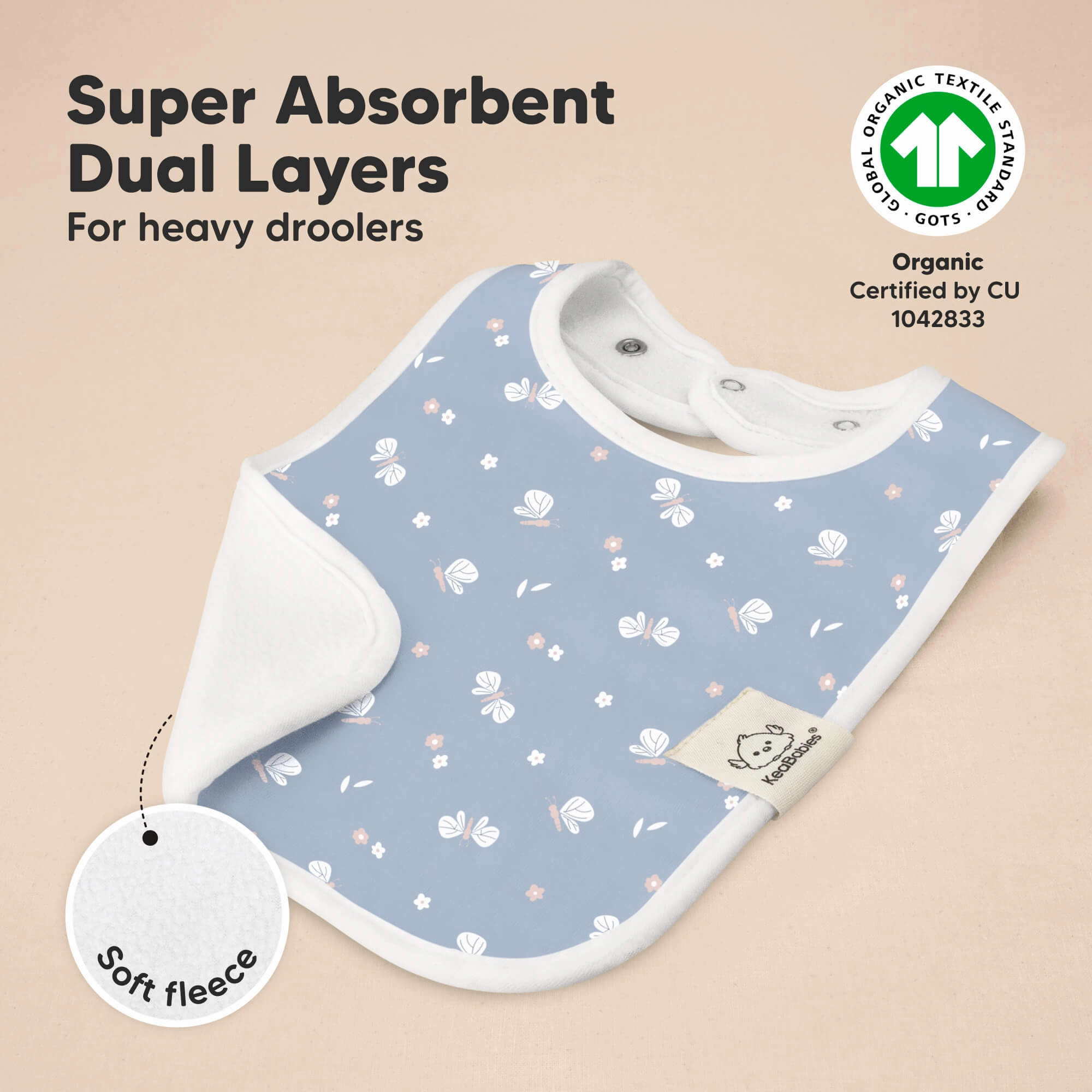 8-Pack Coast Drool Bibs (Fleur)