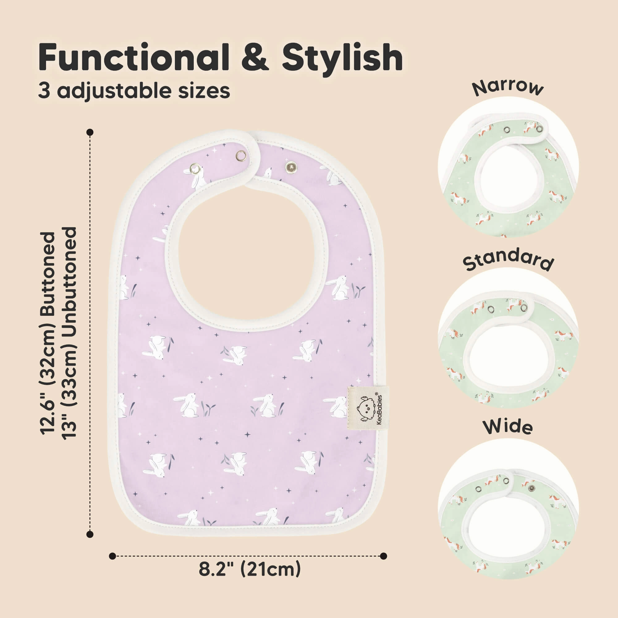 8-Pack Coast Drool Bibs (Lunaris)