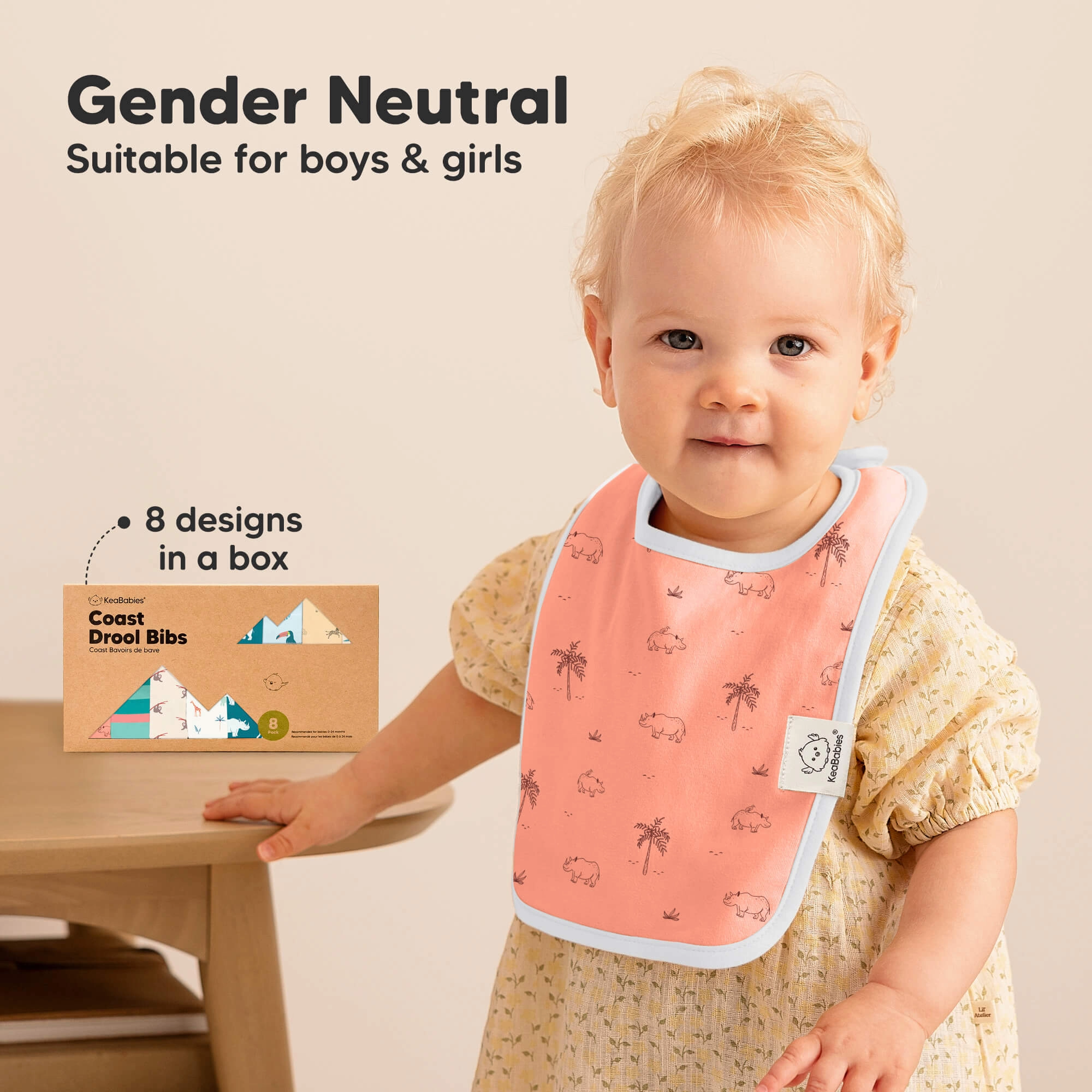 8-Pack Coast Drool Bibs (Lunaris)