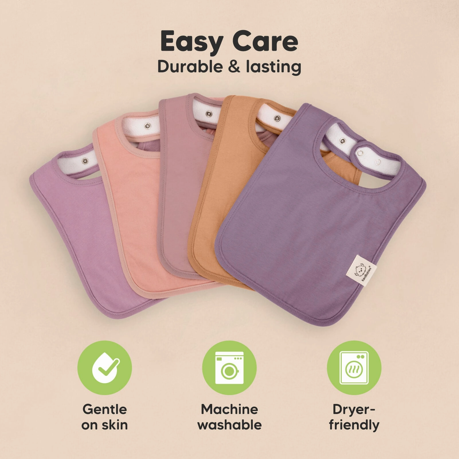 8-Pack Coast Drool Bibs (Mauve)