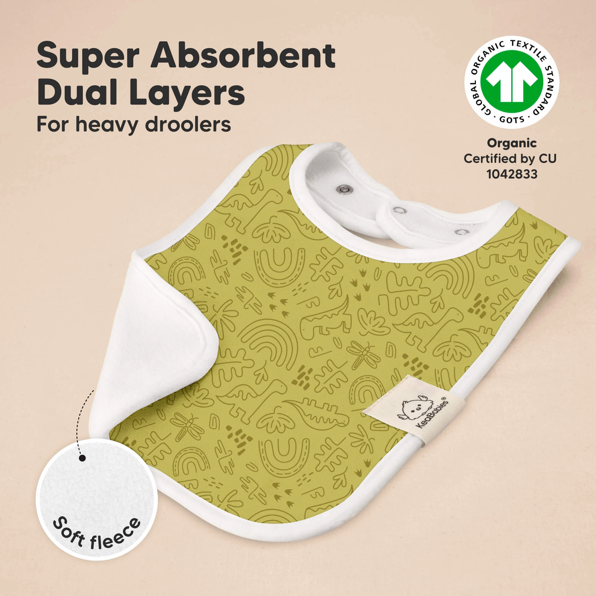 8-Pack Coast Drool Bibs (Mesozoic)