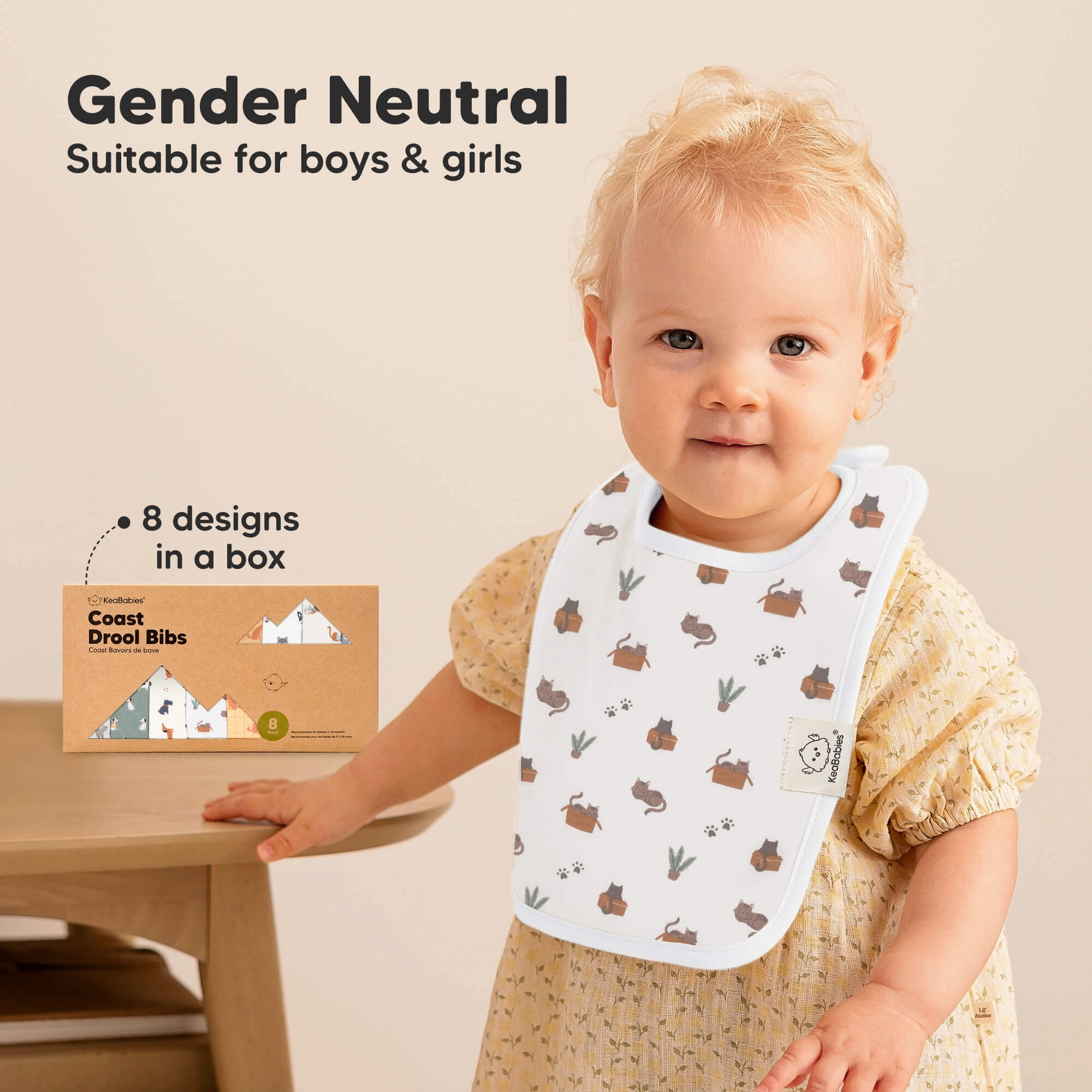 8-Pack Coast Drool Bibs (Mesozoic)