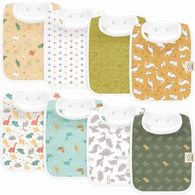 8-Pack Coast Drool Bibs (Mesozoic)