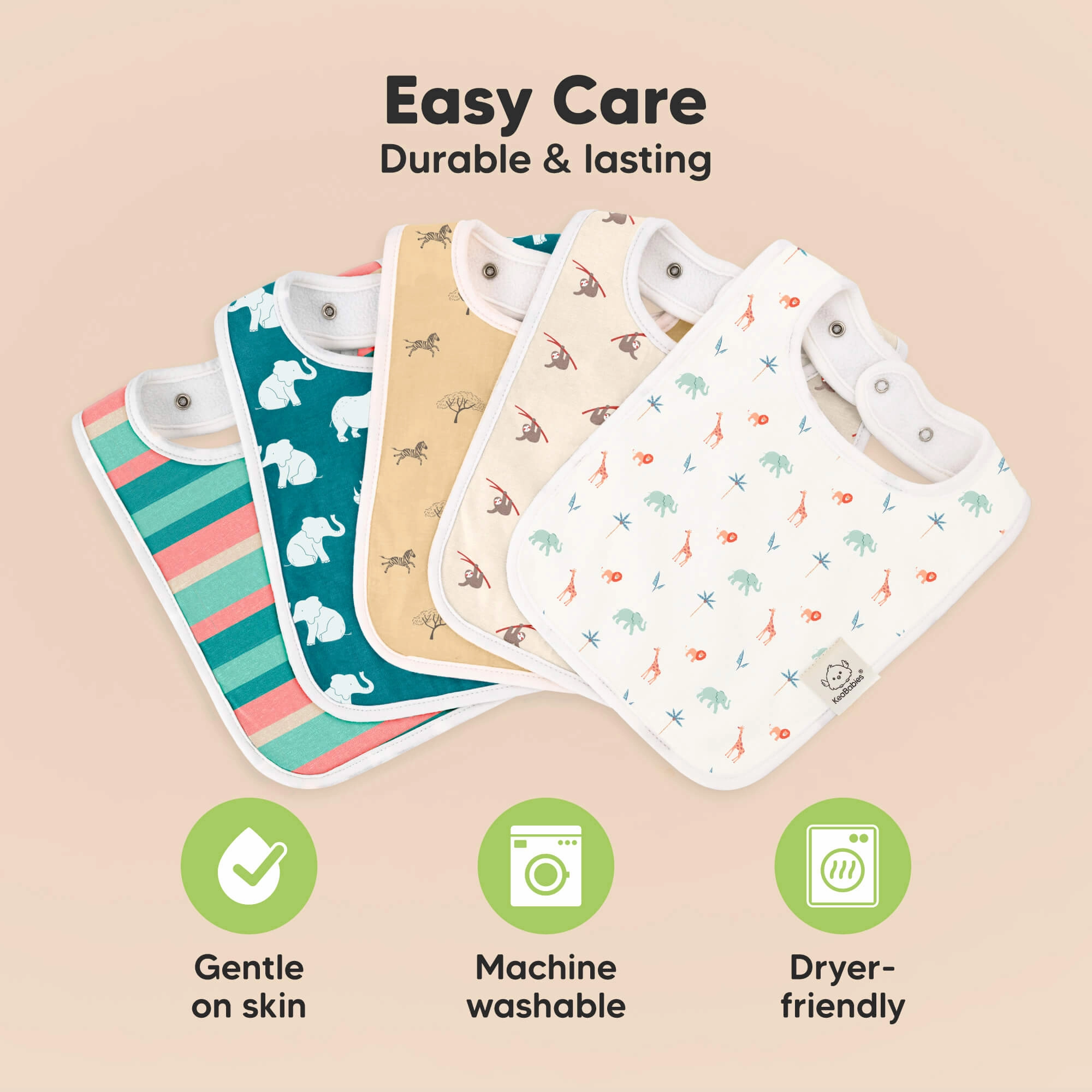8-Pack Coast Drool Bibs (Mesozoic)