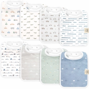 8-Pack Coast Drool Bibs (Vessels)