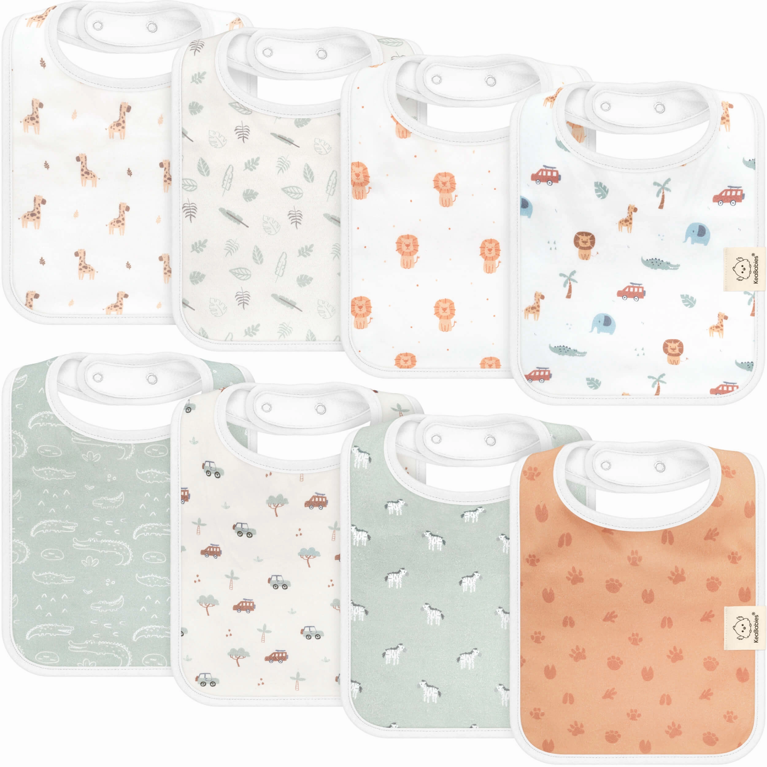 8-Pack Coast Drool Bibs (Wilderness)