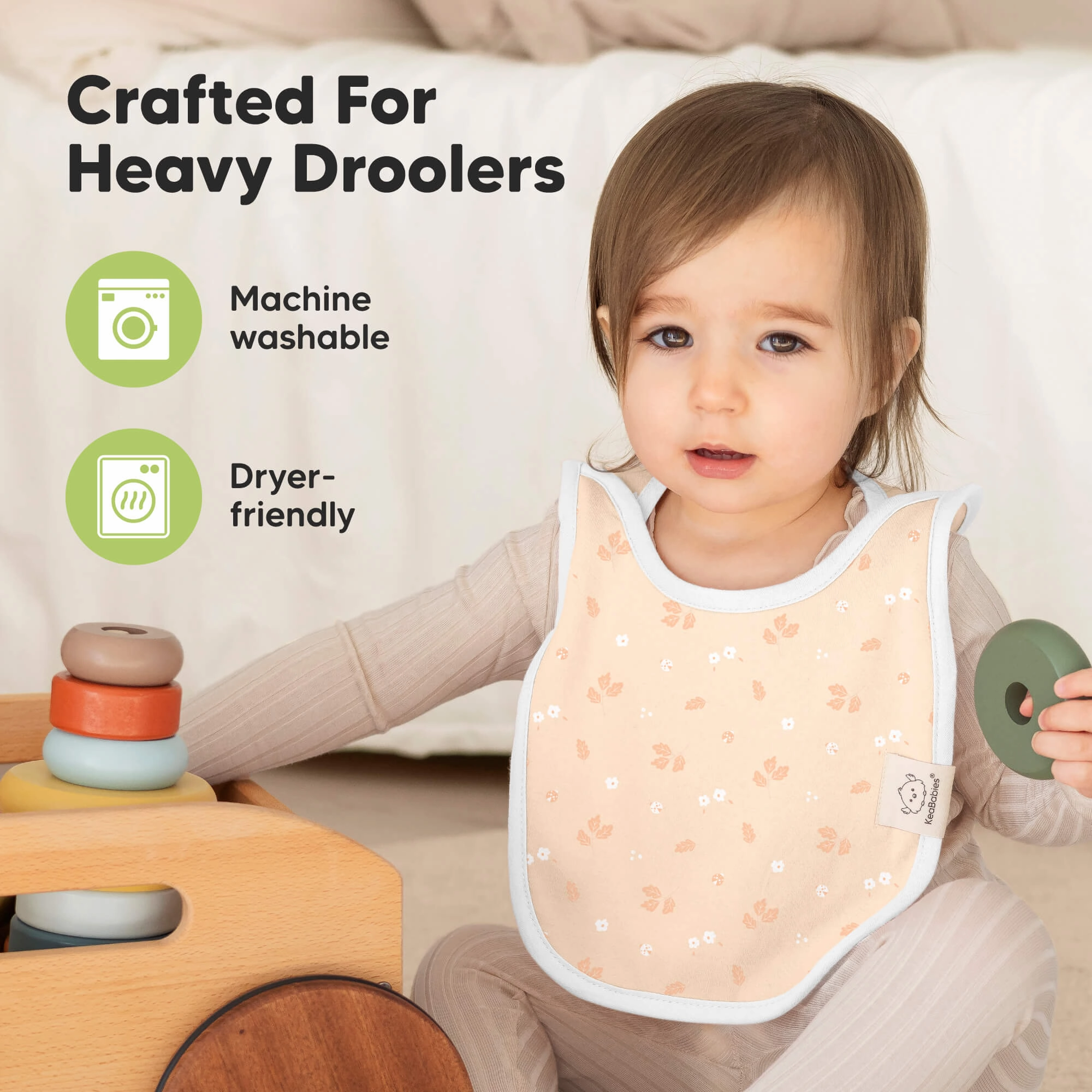 8-Pack Hallo Drool Bibs (Prism)