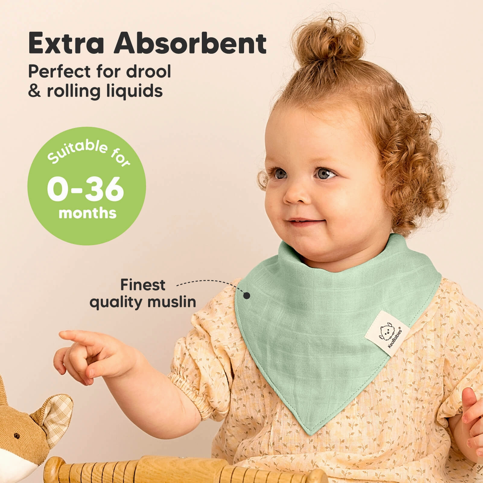8-Pack Lumi Muslin Bandana Bibs (Mirage)