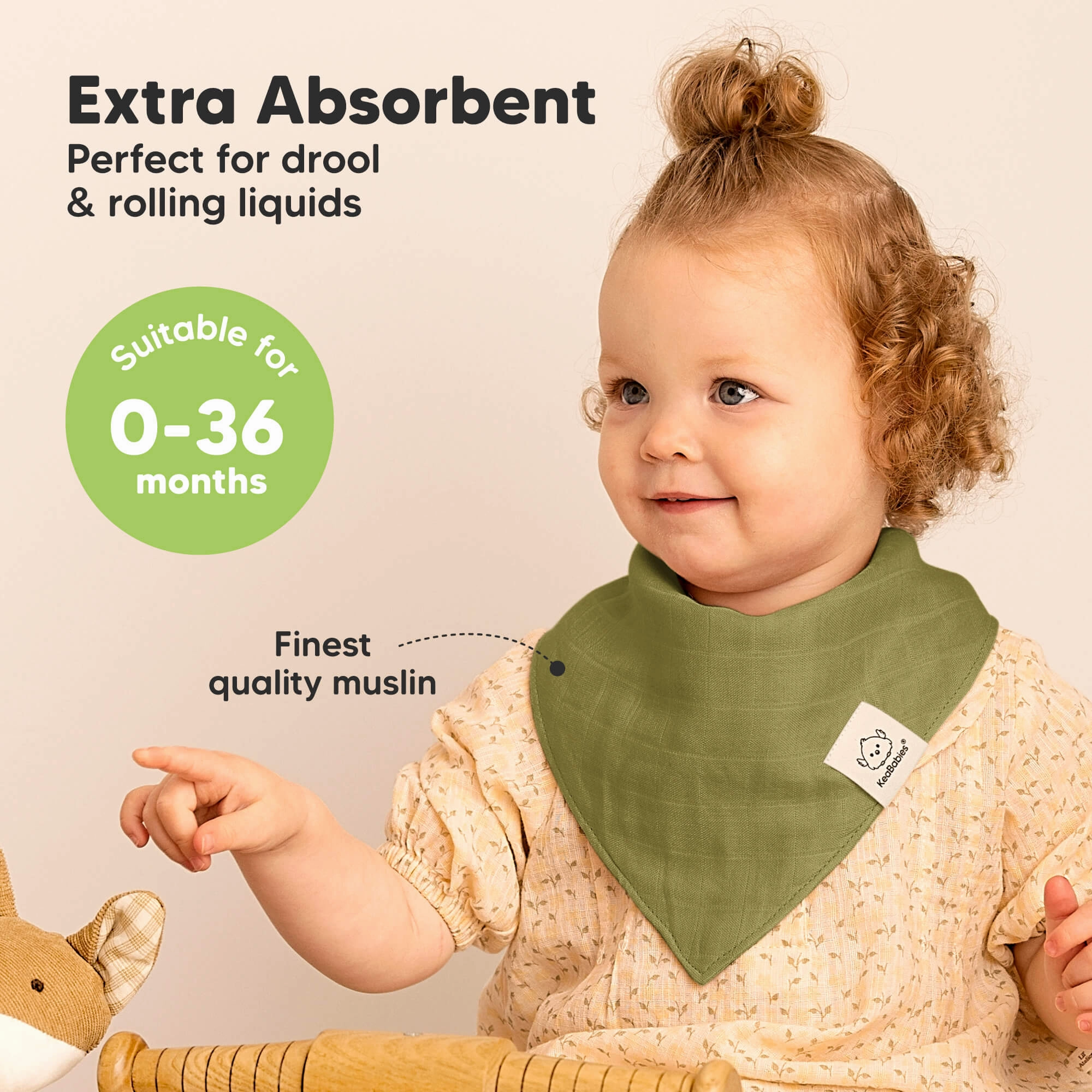 8-Pack Lumi Muslin Bandana Bibs (Primeval)