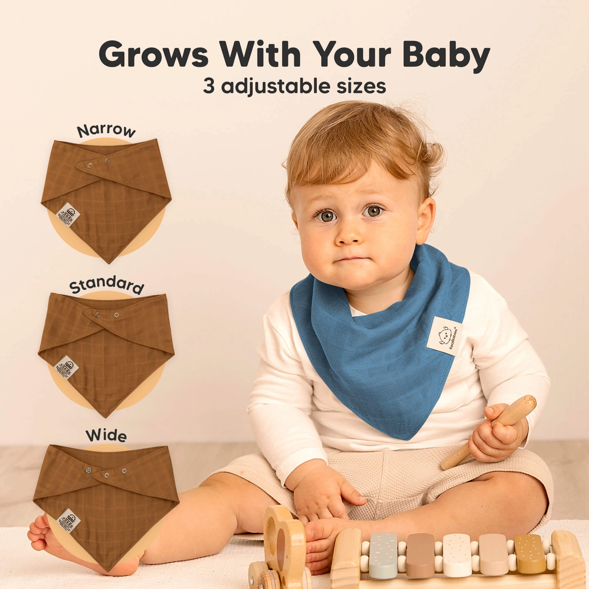 8-Pack Lumi Muslin Bandana Bibs (Primeval)