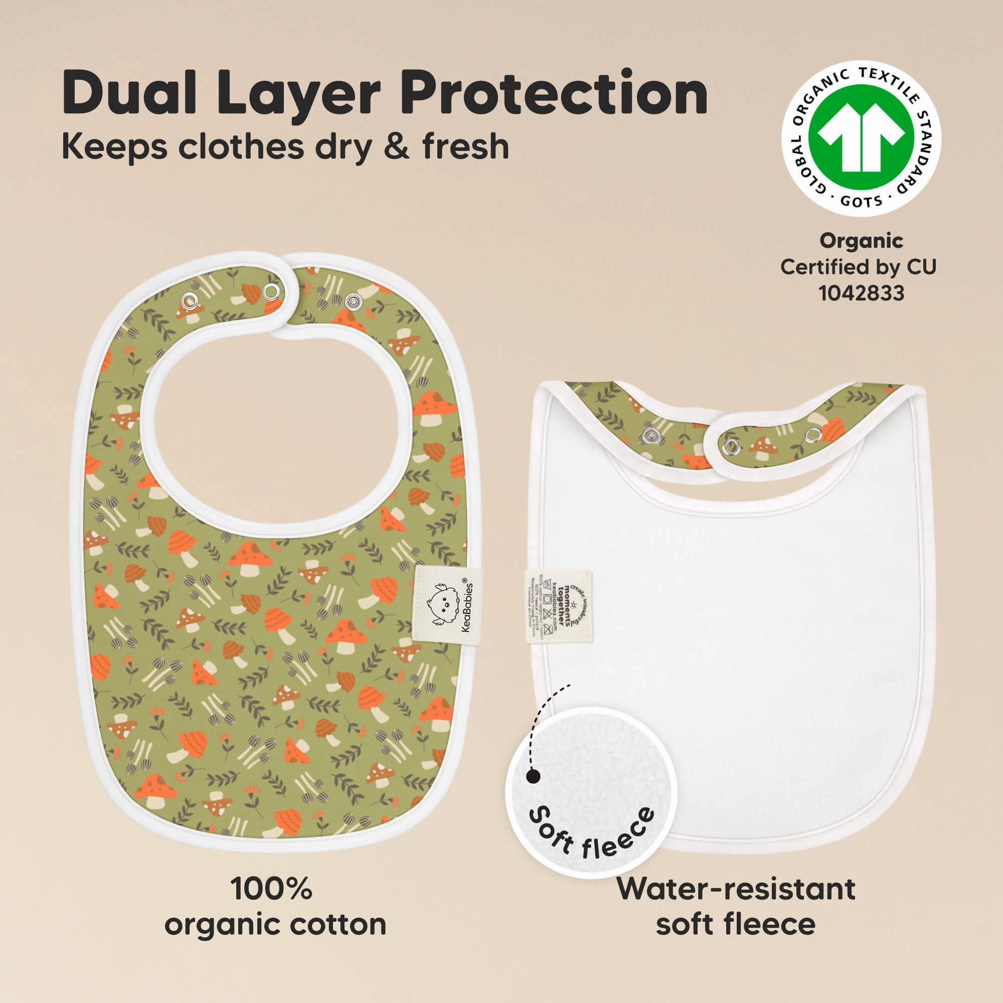 8-Pack Urban Drool Bibs (Fall Spores)