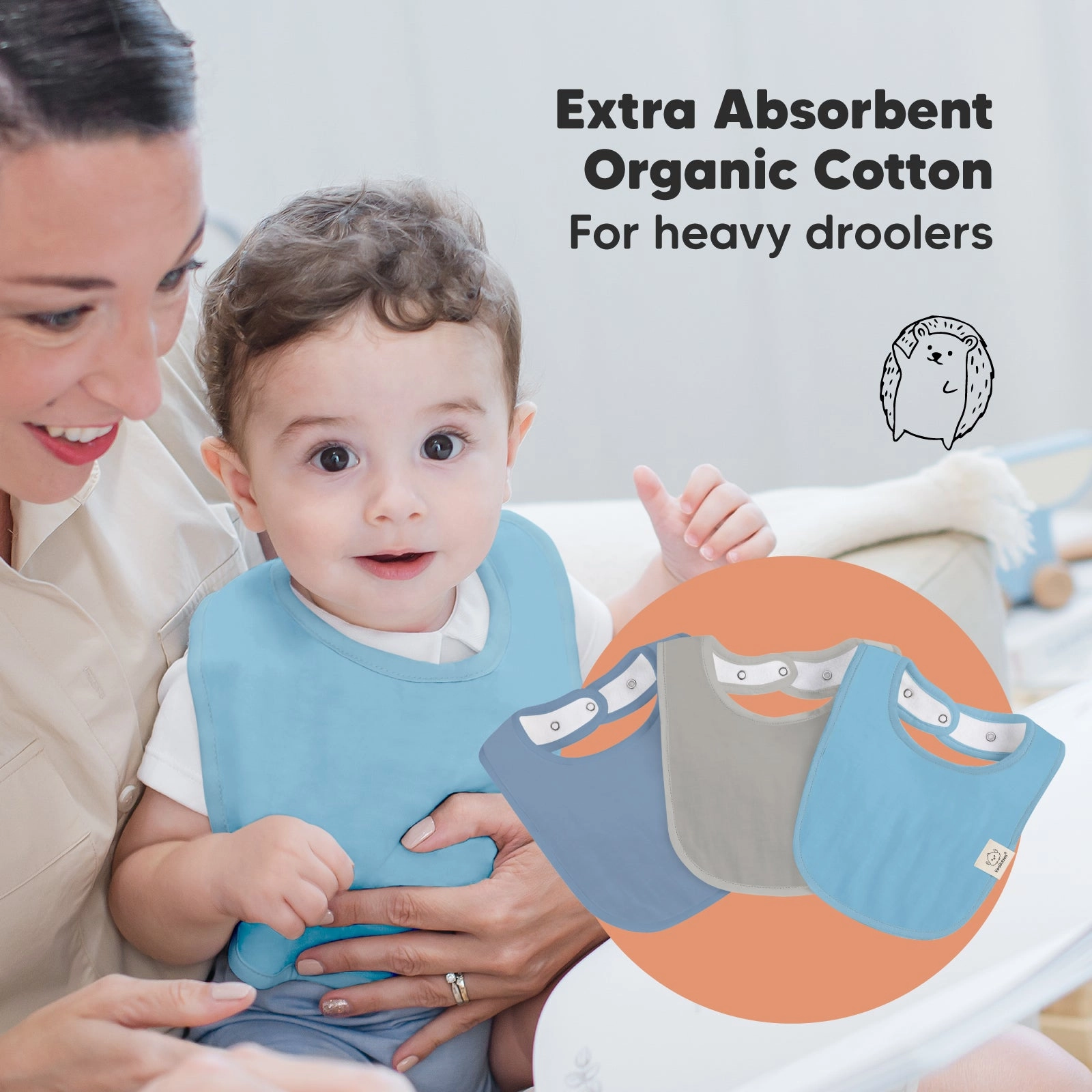 8-Pack Urban Drool Bibs (Icelandic)