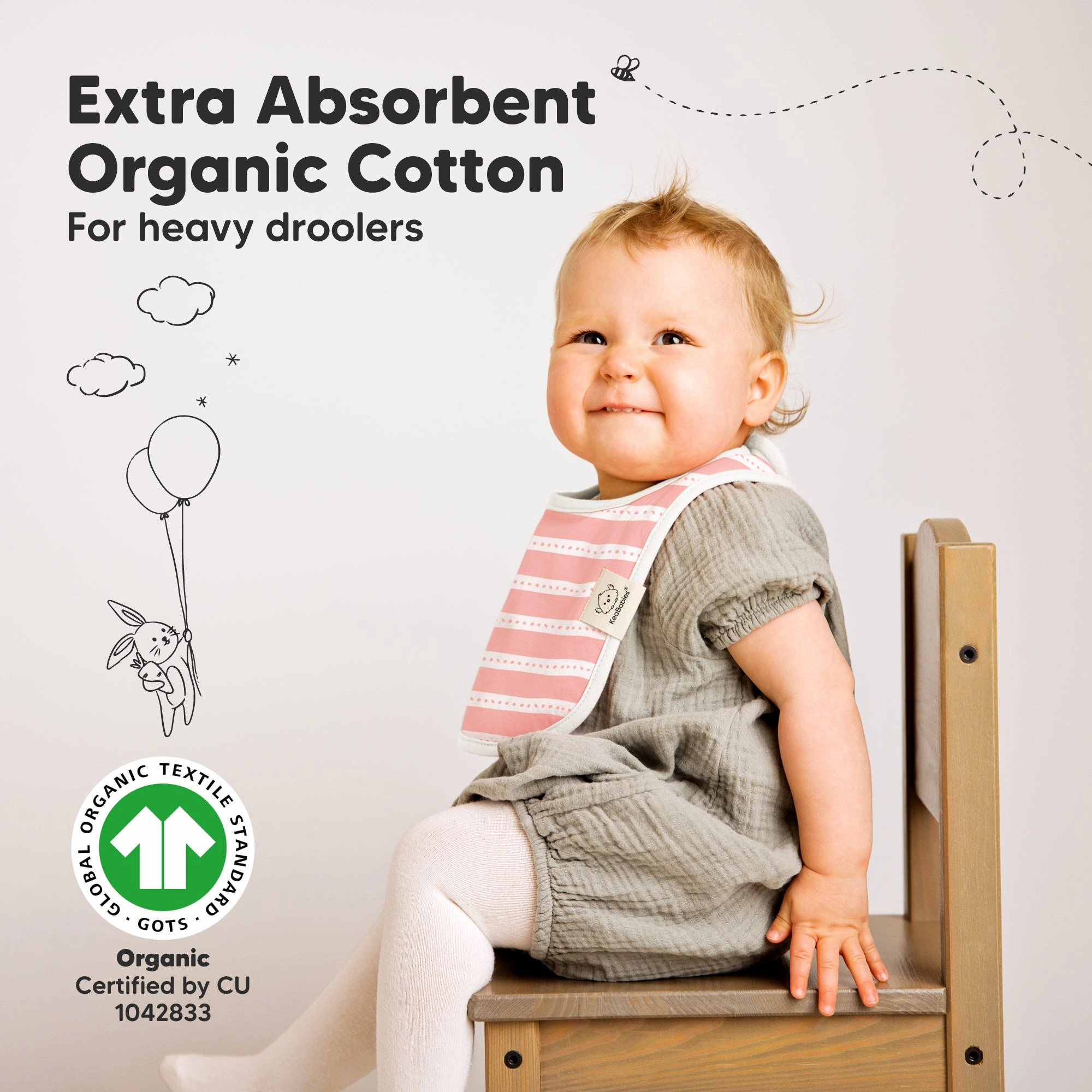8-Pack Urban Drool Bibs (Sweet Charm)