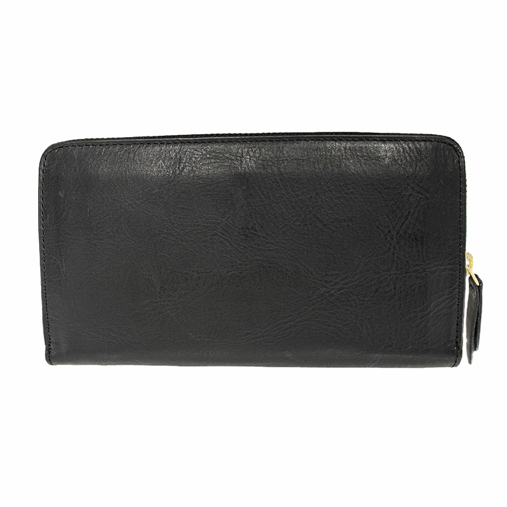 Accordion Zip Wallet Black