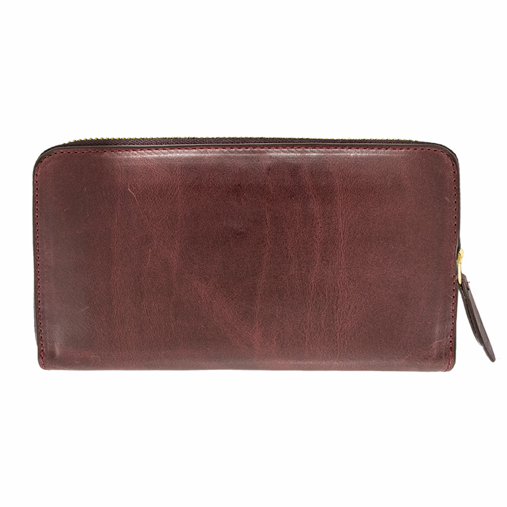 Accordion Zip Wallet Burgundy
