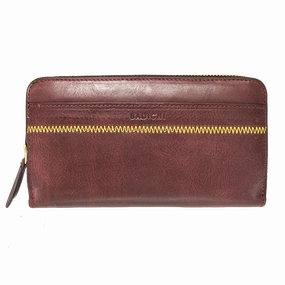 Accordion Zip Wallet Burgundy