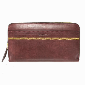 Accordion Zip Wallet Burgundy