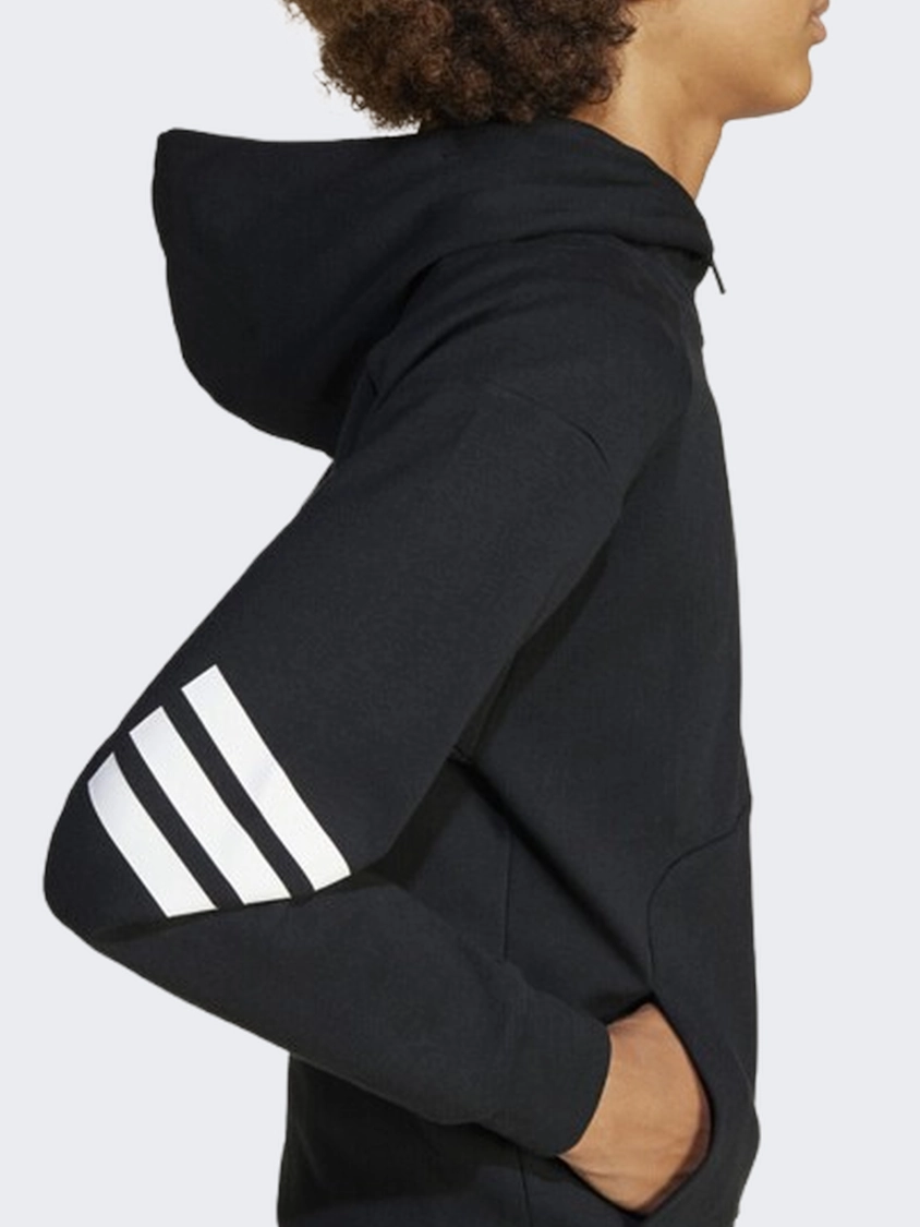 Adidas Future Icons 3 Stripes Kids Unisex Sportswear Hoody Black/White