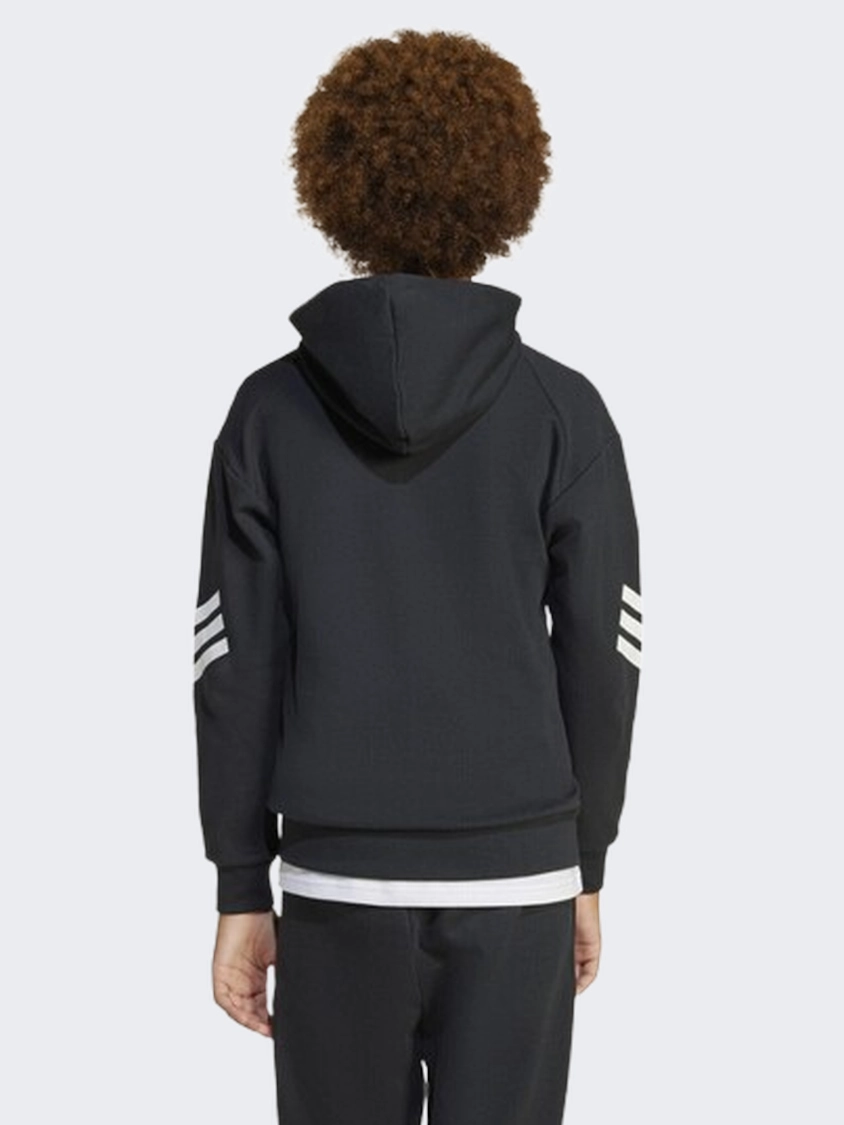Adidas Future Icons 3 Stripes Kids Unisex Sportswear Hoody Black/White