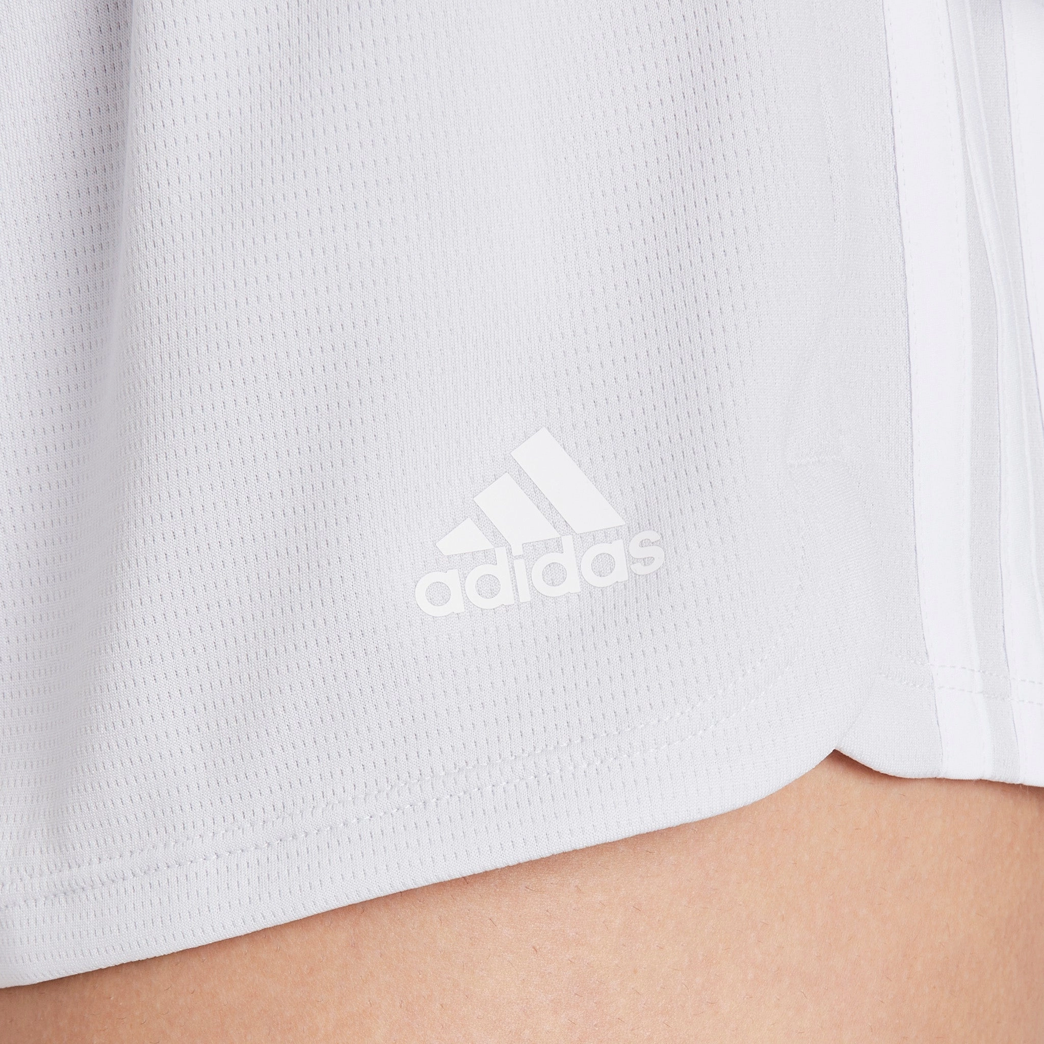 adidas Women's Pacer 3-Stripes Knit Shorts / Dash Grey