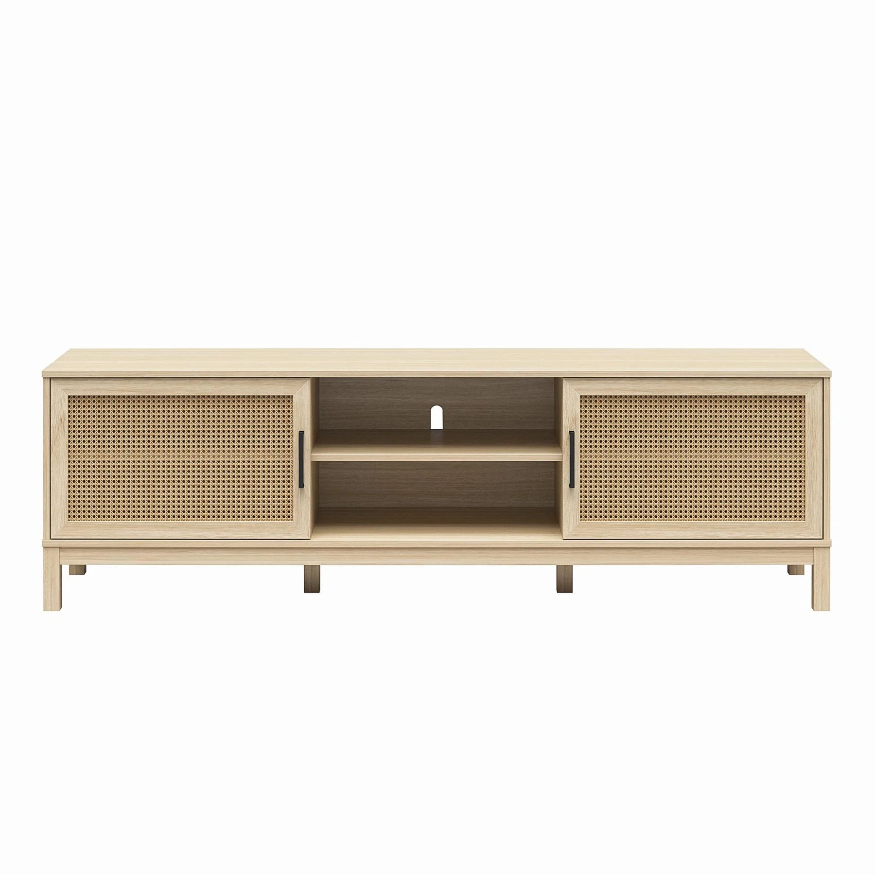 Ameriwood Home Cane TV Stand for TVs up to 85", Spring PIne