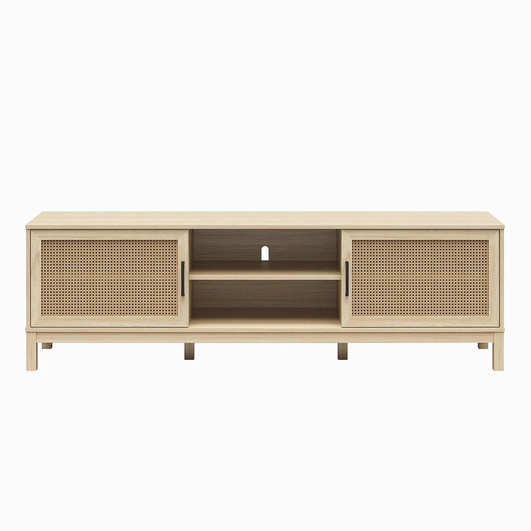 Ameriwood Home Cane TV Stand for TVs up to 85", Spring PIne