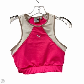 Athletic Bra By Puma In Pink & White. Size: S