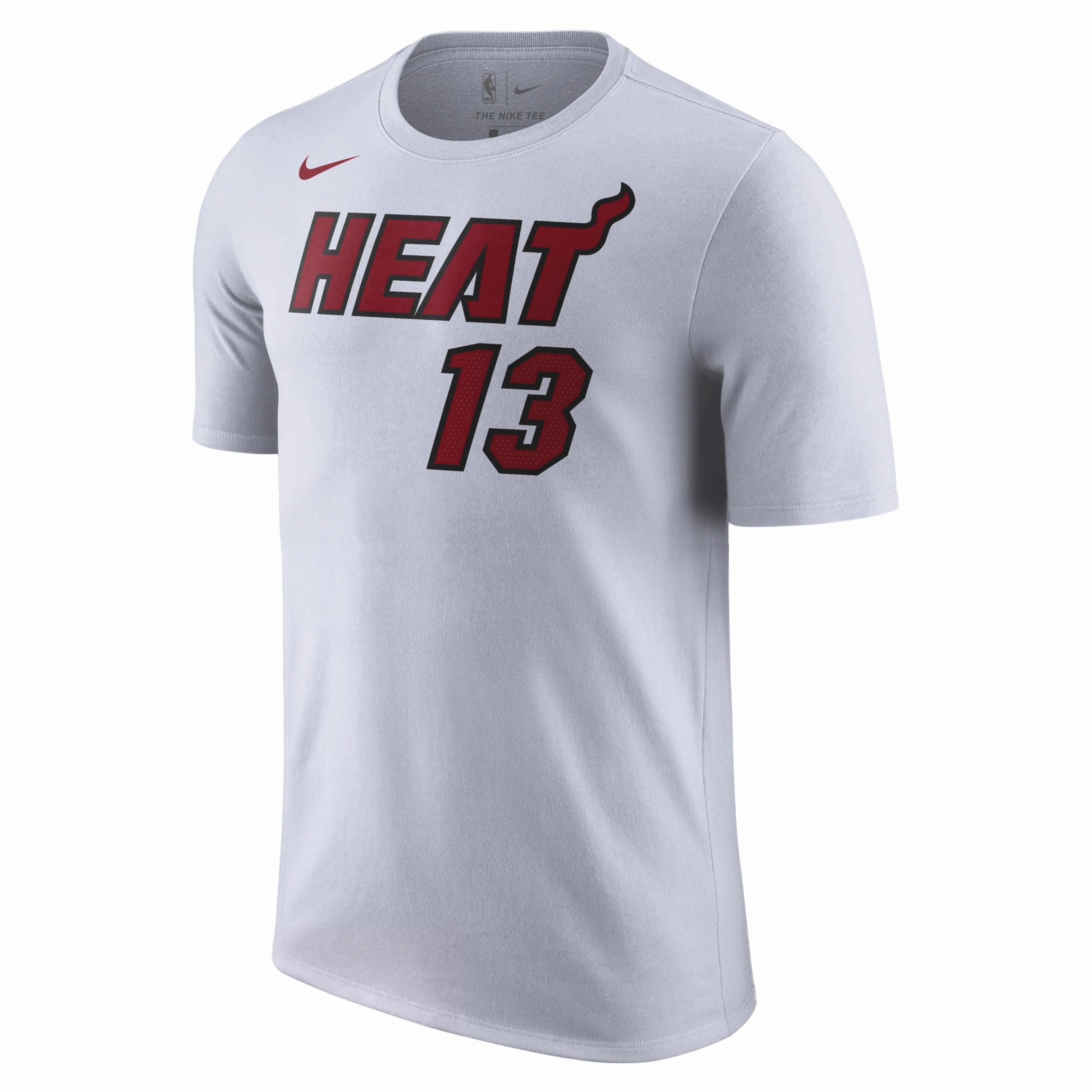 Bam Adebayo NIKE Miami HEAT Association White Name & Number Tee