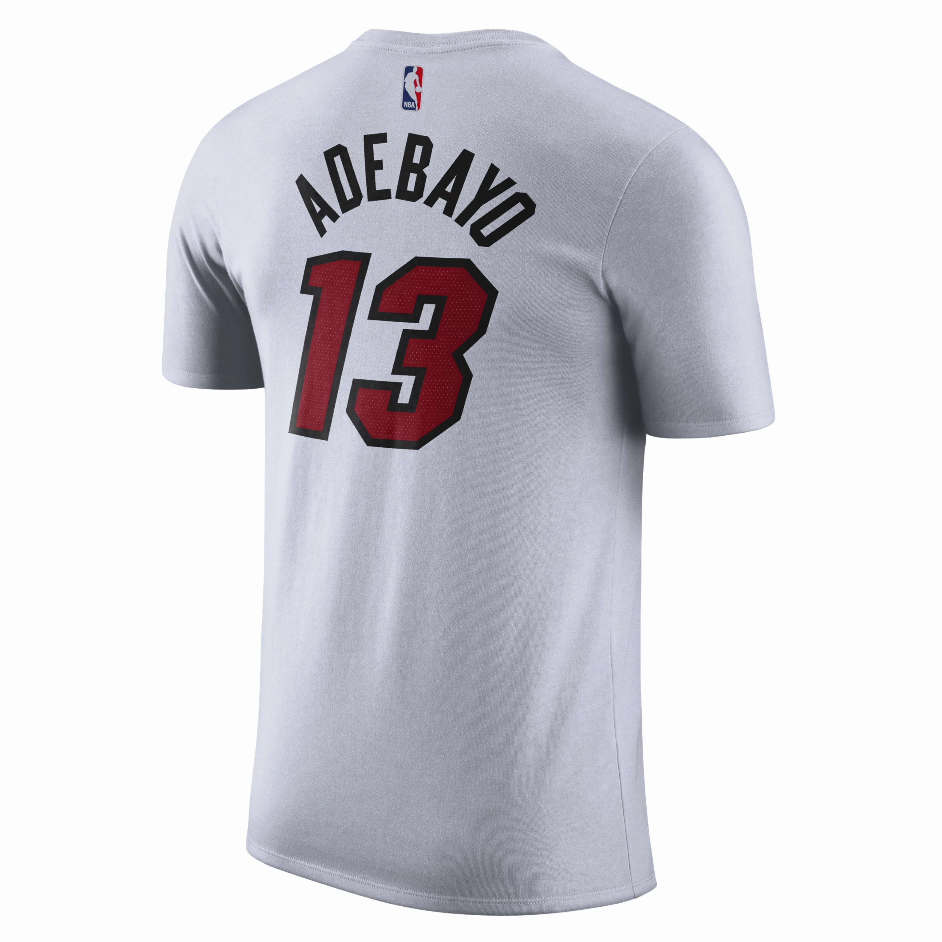 Bam Adebayo NIKE Miami HEAT Association White Name & Number Tee