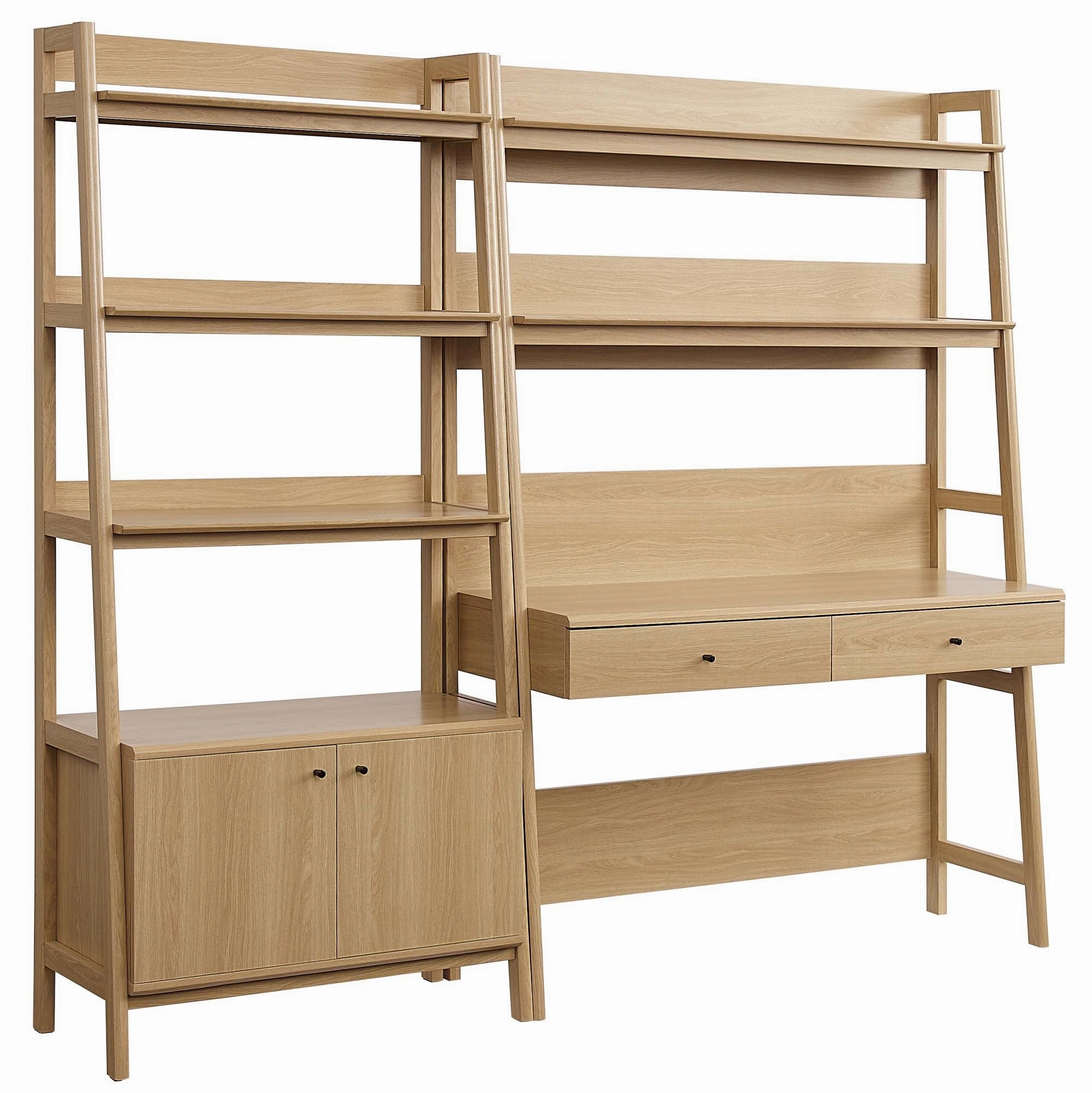 Bixby 2-Piece Wood Office Desk and Bookshelf by Modway