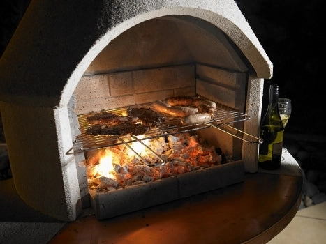 Buschbeck Rondo Grey BBQ Fireplace - HBBRG